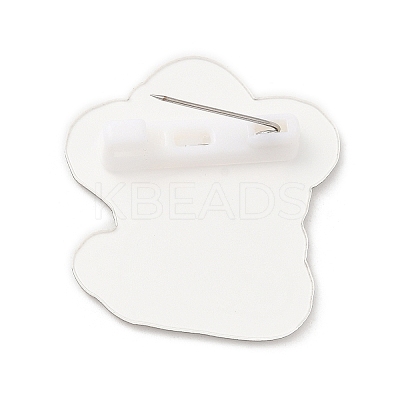 Christmas Dog Acrylic Brooches JEWB-P018-01F-1