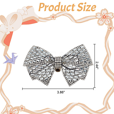 Bowknot Rhinestone Shoe Decoration DIY-WH0430-522C-1