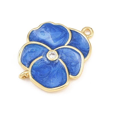 Brass Enamel Connector Charms KK-L275-57G-08-1