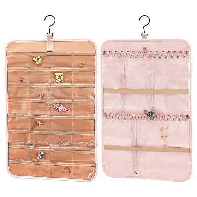 Double-sided PVC Wall-Mounted Jewelry Hanging Rolls AJEW-WH0323-01A-1