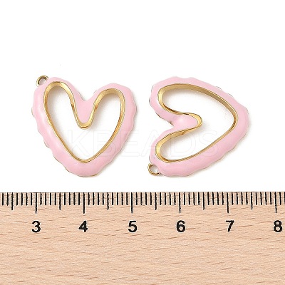 304 Stainless Steel Enamel Pendants STAS-P380-08G-04-1