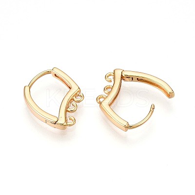 Brass Hoop Earring Finding KK-N261-58G-1