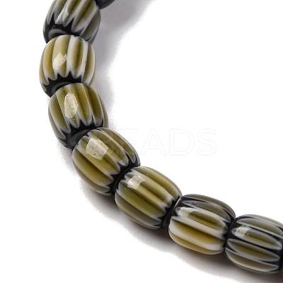 Handmade Lampwork Chevron Beads Strands LAMP-K041-01A-06-1