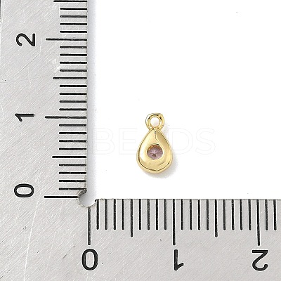 Brass Micro Pave Cubic Zirconia Charms KK-G548-20G-03-1