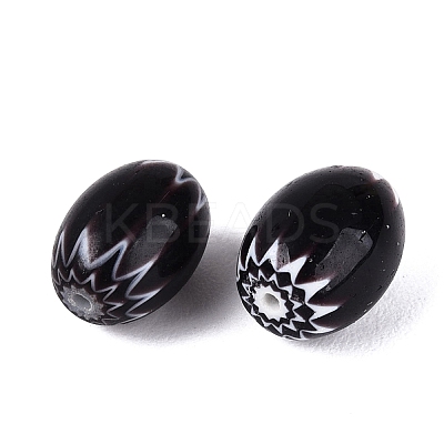 Handmade Millefiori Glass Barrel Beads LA-N002-02B-1