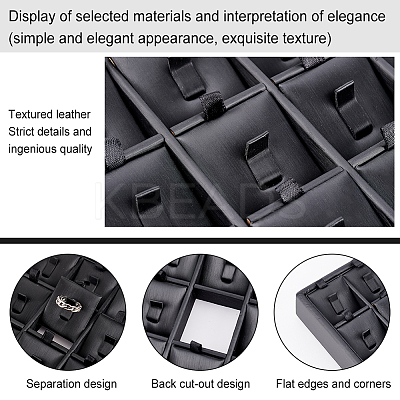 1Pc 24-Compartment Wooden Rings Presentation Boxes RDIS-PH0001-007-1