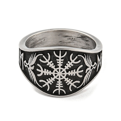 304 Stainless Steel Ring RJEW-B055-04AS-13-1