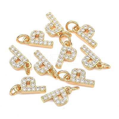 SHEGRACE Brass Micro Pave Clear Cubic Zirconia Pendants XGRQ29086-394G-P-1