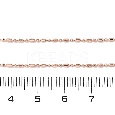 Brass Ball Chain Necklaces for Women NJEW-D302-32RG-1