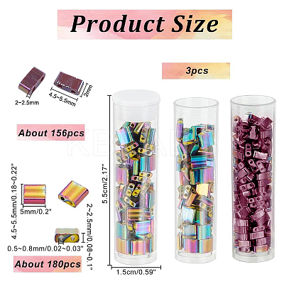 336Pcs 2 Size Glass Seed Beads SEED-NB0001-96-1