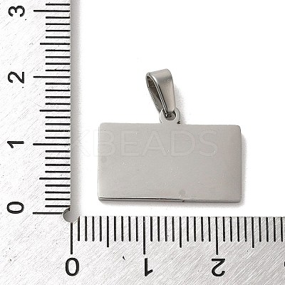Non-Tarnish 304 Stainless Steel Stamping Blank Tag Pendants STAS-B053-02P-1