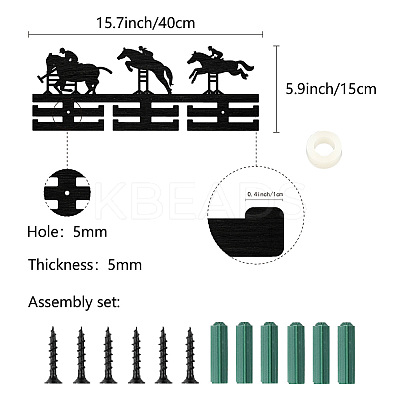 Fashion Wood Medal Hanger Holder ODIS-WH0041-137-1