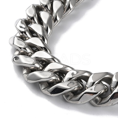 Non-Tarnish 304 Stainless Steel Cuban Link Chain Necklaces NJEW-P288-13P-1
