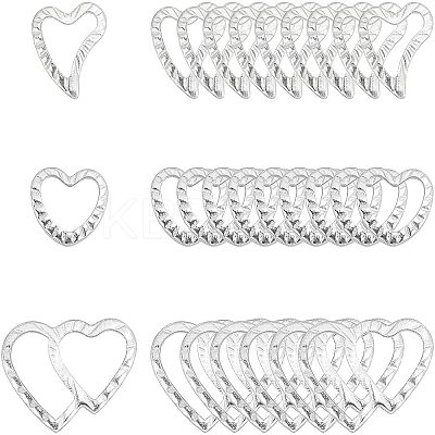 120Pcs 3 Style 304 Stainless Steel Linking Rings STAS-UN0026-33-1