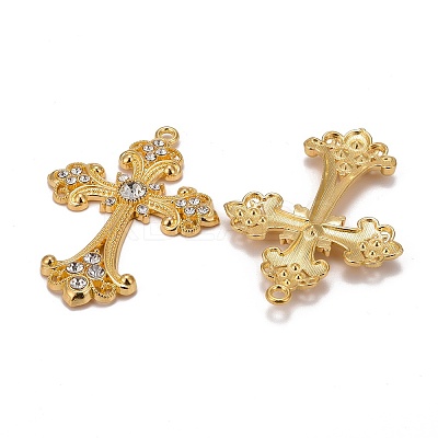 Alloy Rhinestone Cross Big Pendants LS-ALRI-1475-G-RS-1