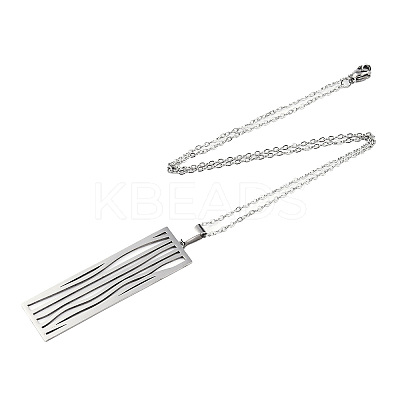 Non-Tarnish 201 Stainless Steel Pendant Necklaces LS-NJEW-S105-JN613-45-1-1