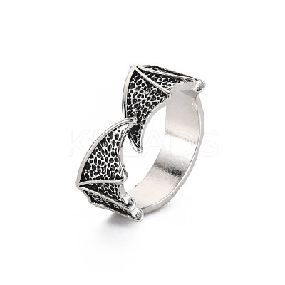 Double Wing Open Cuff Ring RJEW-S038-232-1