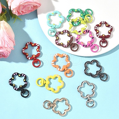 10Pcs Spray Painted Alloy Swivel Snap Clasps FIND-YW0009-38-1