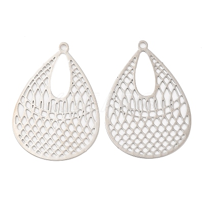 Long-Lasting Plated Brass Filigree Pendants KK-K336-33P-1