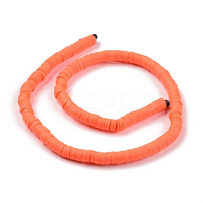 Handmade Polymer Clay Beads Strands CLAY-R089-6mm-Q072-1