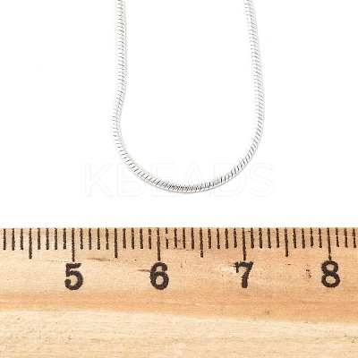 Brass Round Snake Chain Necklace Making MAK-T006-11B-S-1
