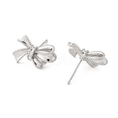 Brass Stud Earring Findings KK-K371-35P-1