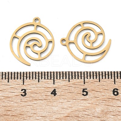 201 Stainless Steel Pendants STAS-F337-02G-1
