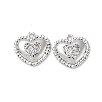 Brass Micro Pave Cubic Zirconia Pendants KK-H460-41P-1