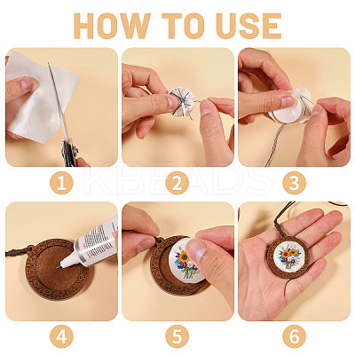 DIY Wood Pendant Decorations Making Kits HJEW-CA00077-1