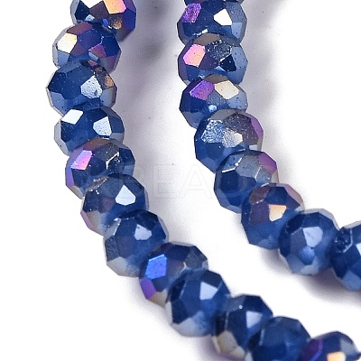 Baking Electroplate Glass Beads Strands DGLA-A039-J4mm-B04-1