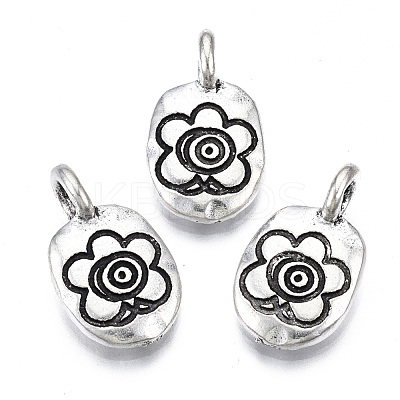 Tibetan Style Alloy Pendants PALLOY-Q441-044-RS-1