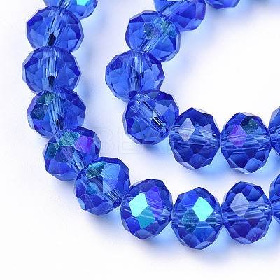 Electroplate Glass Beads Strands X1-EGLA-A034-T6mm-L26-1