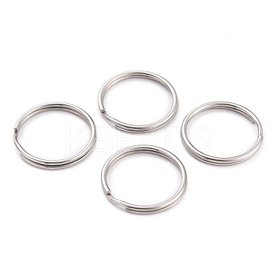 Non-Tarnish 304 Stainless Steel Split Key Rings X-STAS-H153-02P-1