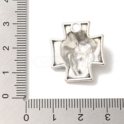 Tibetan Style Alloy Cross with Jesus Alloy Pendants for Easter Jewelry LS-LF10674Y-1