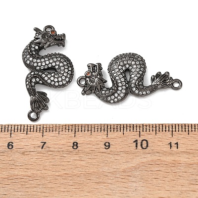 Brass Micro Pave Cubic Zirconia Links Connectors ZIRC-G157-46B-1