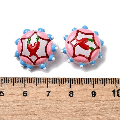 Baking Paint Glass Enamel Beads LAMP-K039-34H-1