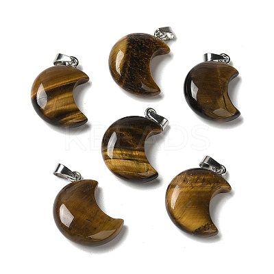 Natural Tiger Eye Pendants G-H035-01P-01-1