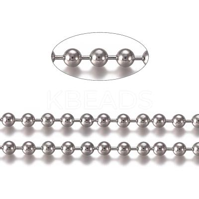 Non-Tarnish 304 Stainless Steel Ball Chains CHS-E021-13L-P-1
