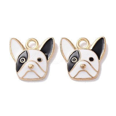 Alloy Enamel Pendants ENAM-O001-08G-G-1