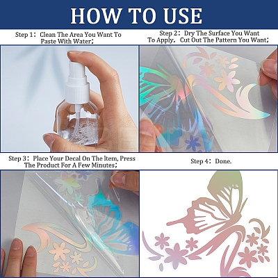 PVC Butterfly Car Decals ST-WH0005-02C-1