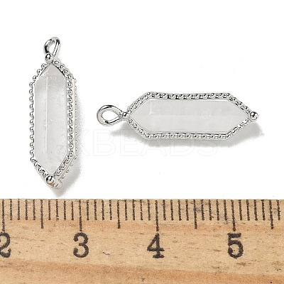 Natural Quartz Crystal Faceted Double Terminal Pointed Pendants G-G181-05P-04-1