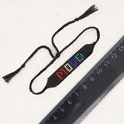 Glass Seed Braided Link Bracelet BJEW-A121-64A-1
