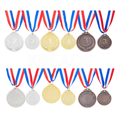 6Pcs 6 Styles Zinc Alloy Commemorative Medals AJEW-FH0005-05-1