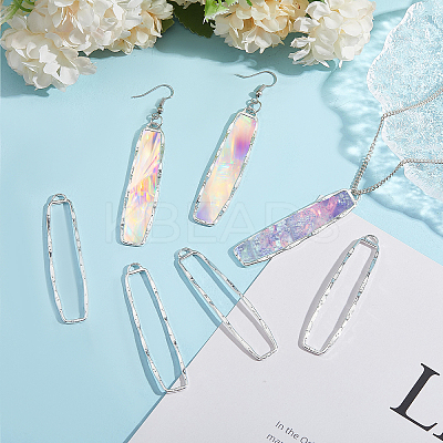 20Pcs Alloy Open Back Bezel Big Pendants FIND-CA0008-87S-1