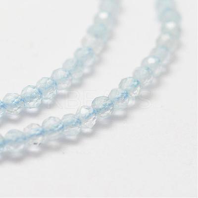 Natural Aquamarine Bead Strands G-P270-2mm-15-1