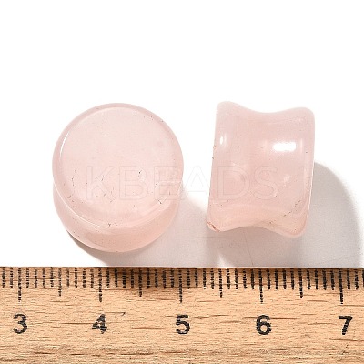 Natural Rose Quartz Ear Plugs Gauges G-I359-12C-1