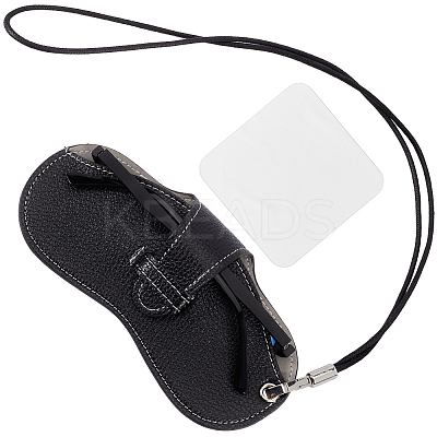1Pc PU Leather Eyeglasses Strap with Bag AJEW-CN0002-62D-1