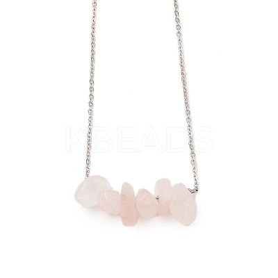 12Pcs 12 Styles Natural Mixed Stone Chip Pendant Necklace Sets NJEW-JN05097-1