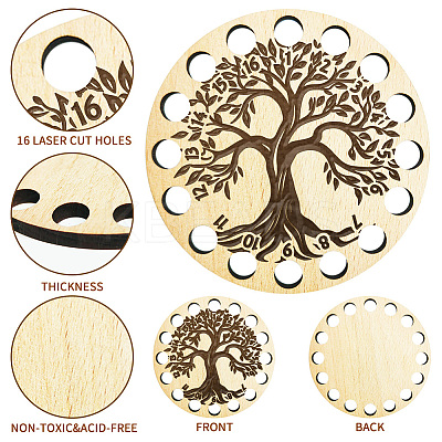 16-Position Wood Embroidery Thread Storage Trays TOOL-WH0056-032-1
