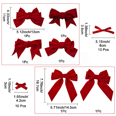 8 Styles Cloth Plush Bowknot Alligator Hair Clips PHAR-SP0001-19-1
